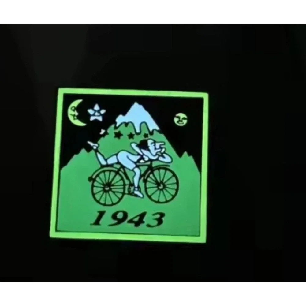 Bicycle Day *Glows- in -the- Dark*  Enamel Pin,‎ Brooch, Psychedelic Pin hatpin